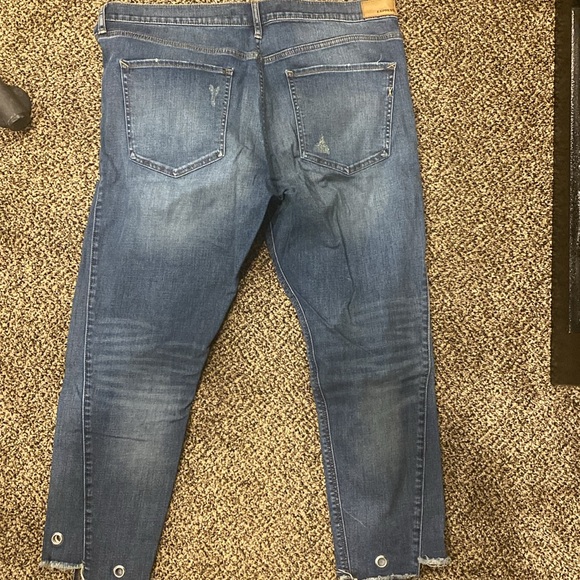 Express Blue Denim Jeans with Button Detail - Picture 4 of 4